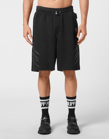 Plein Sport Regular Sportshorts in Schwarz: Vorderseite
