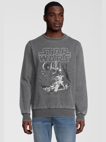 Recovered Sweatshirt 'Star Wars Tonal Classic Poster Washed' in Grijs: voorkant