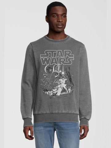 Recovered Sweatshirt 'Star Wars Tonal Classic Poster Washed' in Grey: front