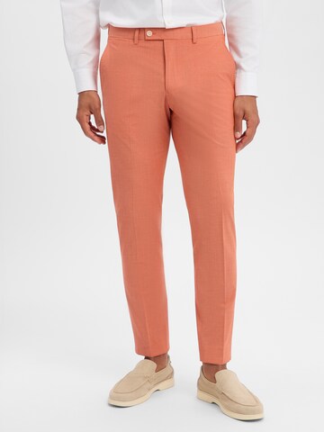 Finshley & Harding London Slim fit Trousers with creases ' ' in Orange: front