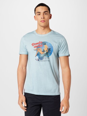 T-Shirt ALPHA INDUSTRIES en bleu : devant