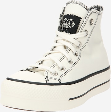 CONVERSE Trampki wysokie 'Chuck Taylor All Star Lift' w kolorze biały: przód