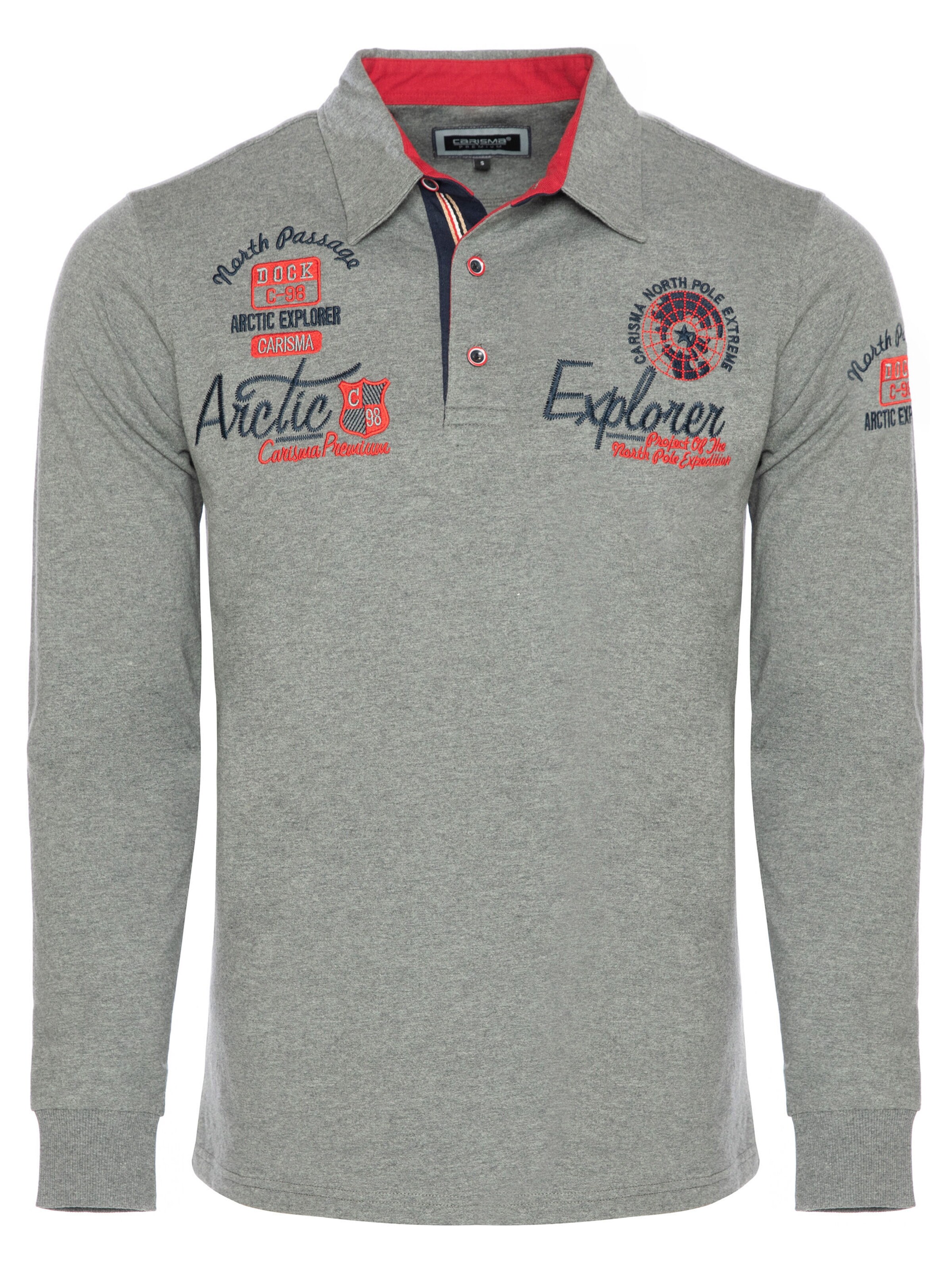 CARISMA Poloshirt in Grau: Vorderseite