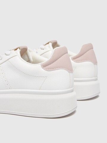 Pull&Bear Sneakers low i hvit