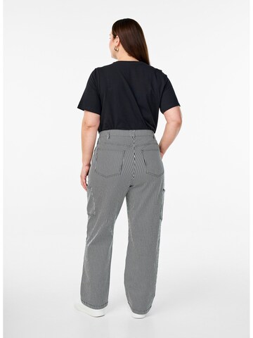Zizzi - Loosefit Pantalón vaquero cargo en negro