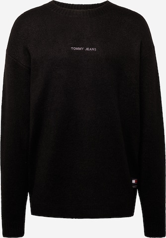 Tommy Jeans Sweater 'Classics' in Black: front