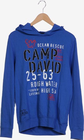CAMP DAVID Sweatshirt & Zip-Up Hoodie in M in Blue: front