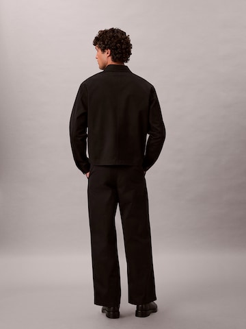 Calvin Klein Loosefit Παντελόνι πλισέ σε μαύρο