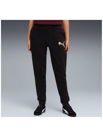 PUMA Regular Sporthose 'Puma Ess Metallic Sweatpants Fl'‌ in Schwarz