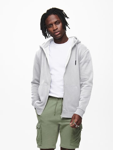Veste de survêtement 'ONSCERES' Only & Sons en gris : devant