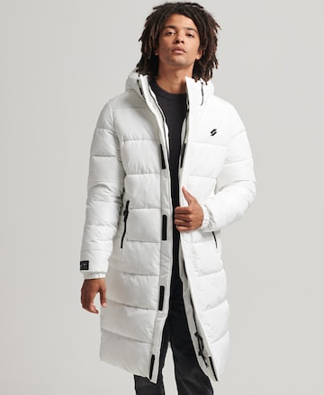 Superdry Winter Coat in White: front