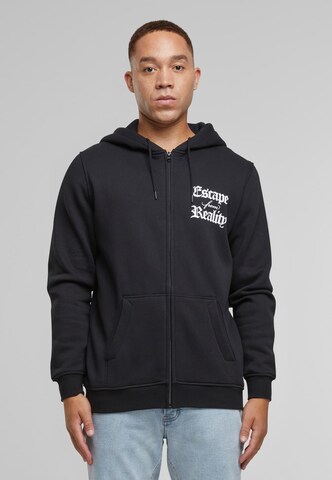 Giacca di felpa di Mister Tee in nero: frontale