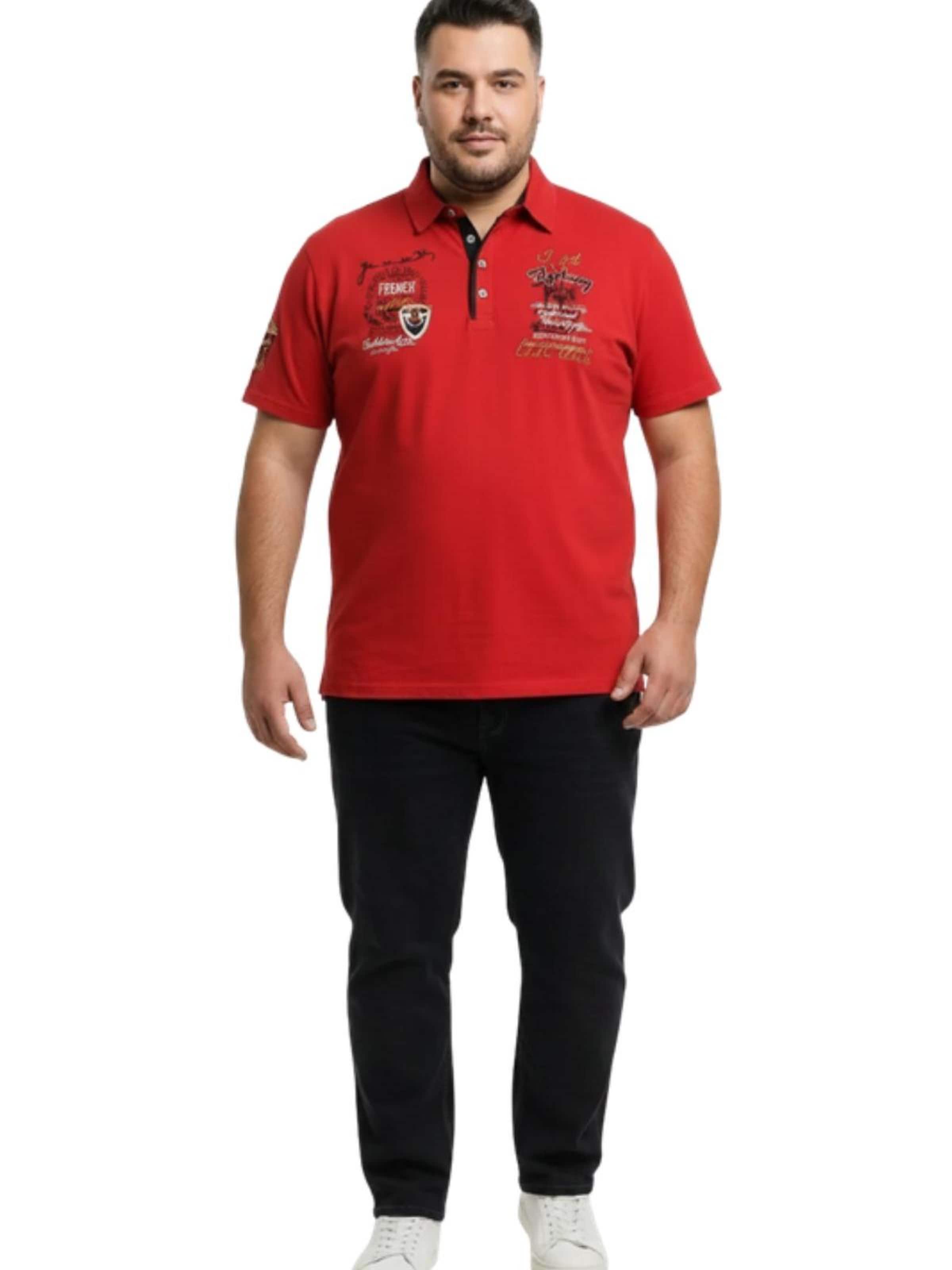 Lavecchia T-shirt 'LV-3101 Übergrößen' i röd: framsida