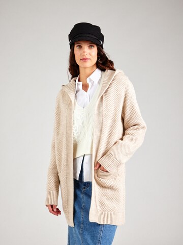 ABOUT YOU Knit cardigan 'Elektra' in Beige: front