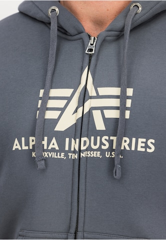 ALPHA INDUSTRIES Sweatjacke in Grau