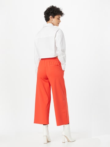 ICHI Wide leg Bandplooibroek 'Kate' in Rood