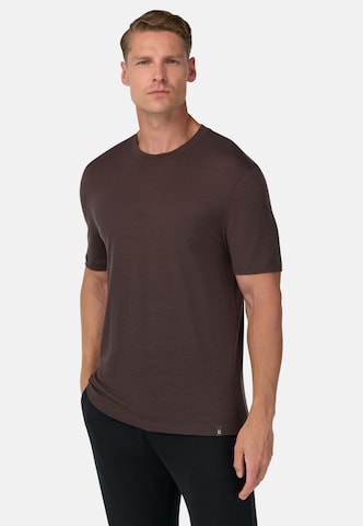 Boggi Milano T-Shirt 'B Sustainable' in Braun: Vorderseite
