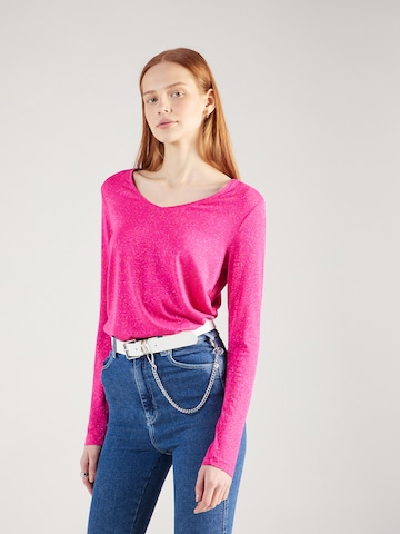 T-shirt 'BILLO' PIECES en rose : devant