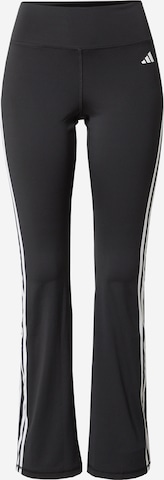 ADIDAS PERFORMANCE Flared Workout Pants in Black: front