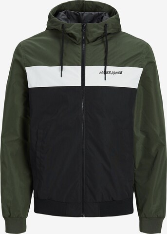 Veste mi-saison 'Rush' Jack & Jones Plus en vert : devant