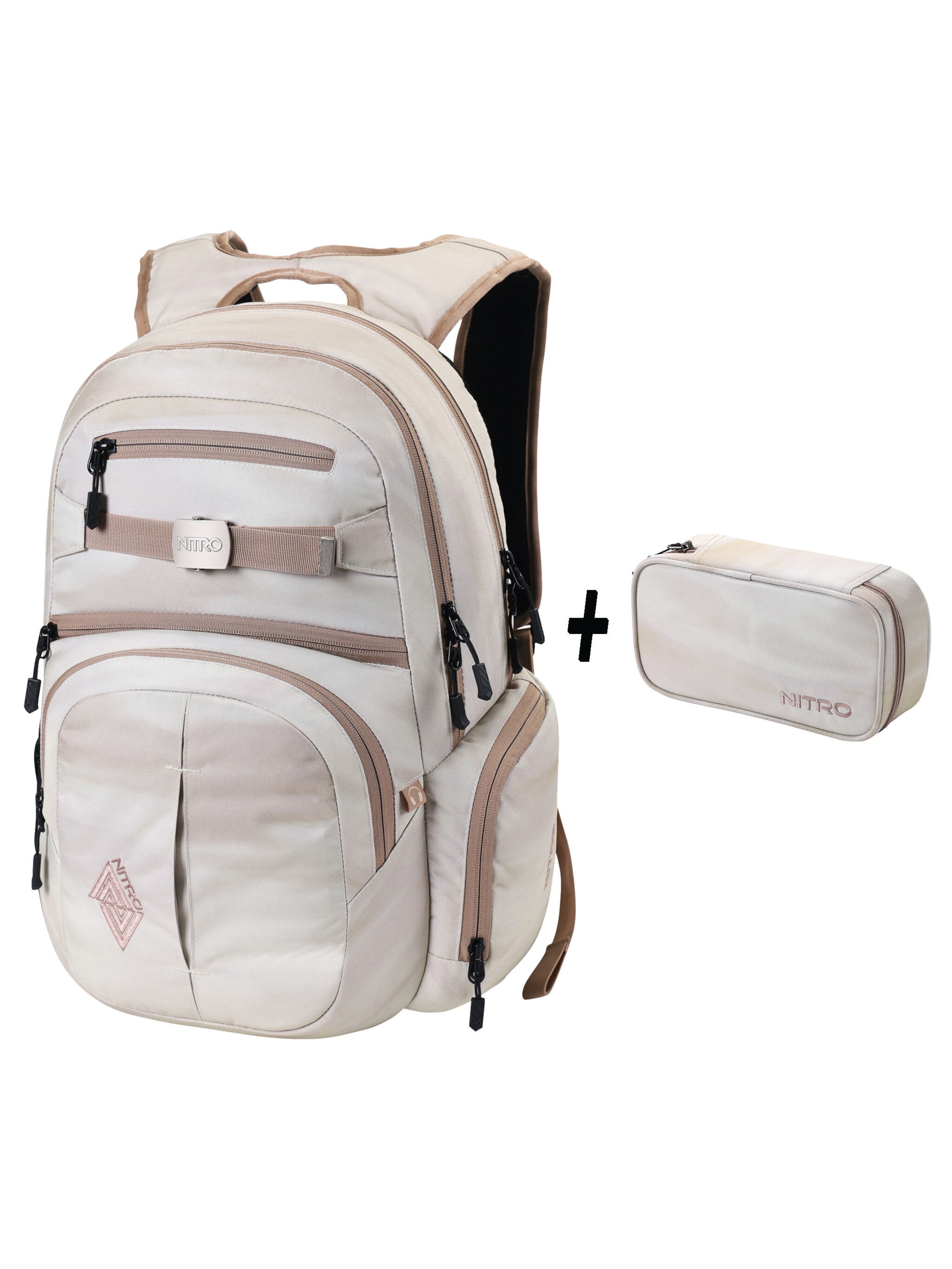 NITRO Backpack in Beige: front