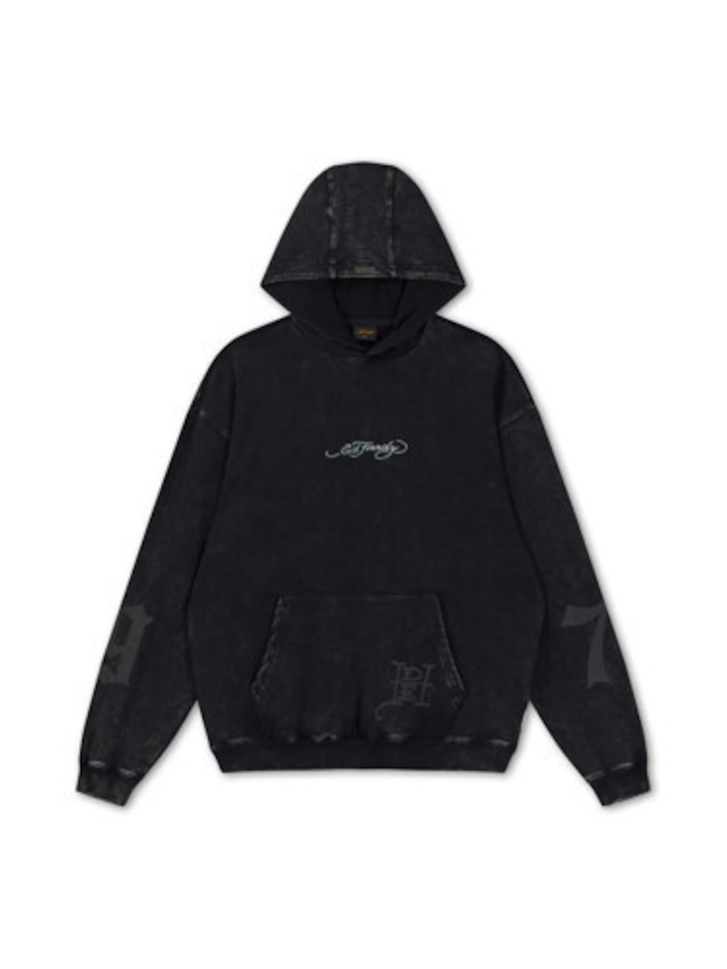 Sweat-shirt 'Flaming Tiger' Ed Hardy en noir : devant