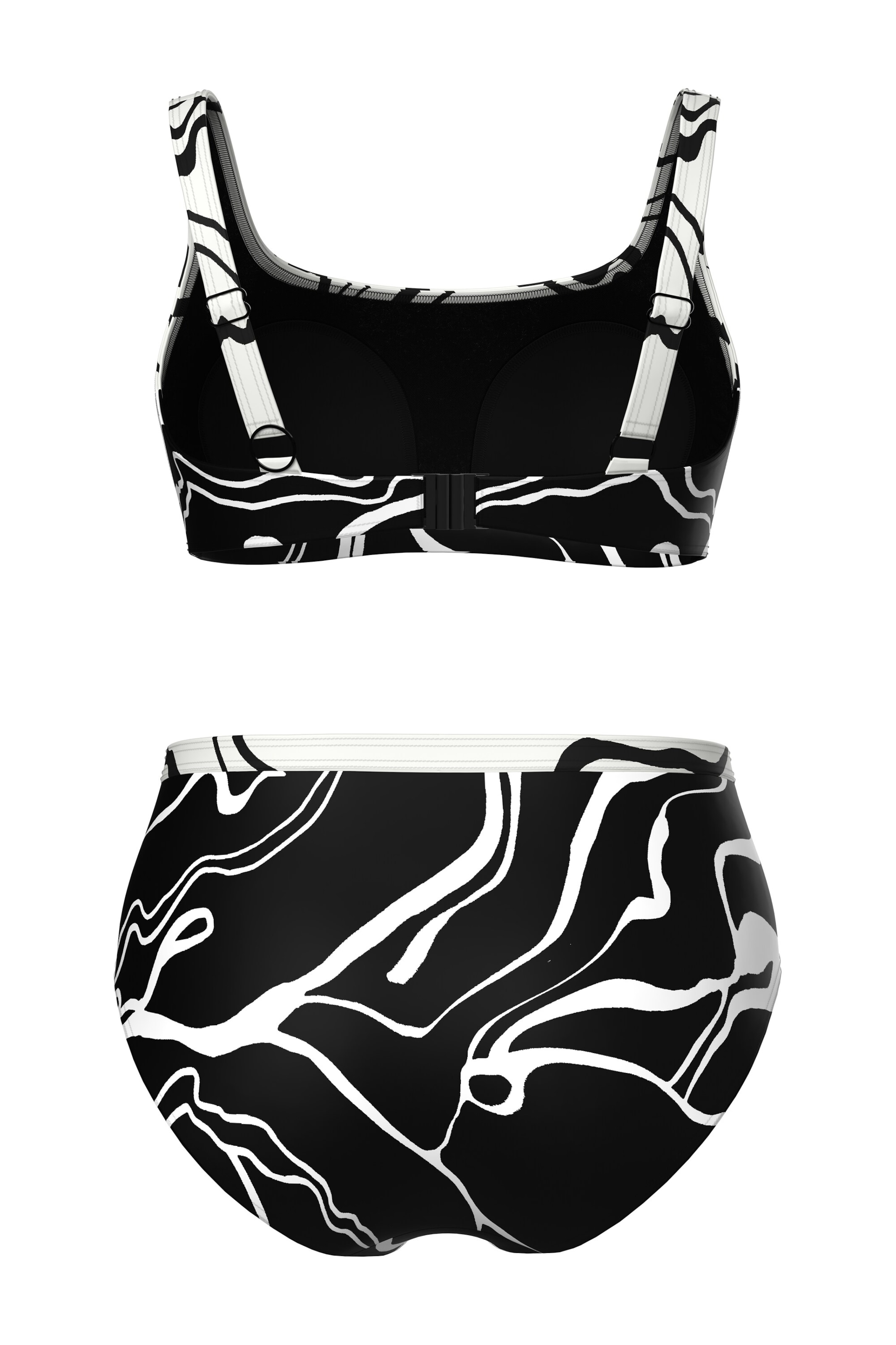 Ulla Popken T-Shirt Bikini in Schwarz