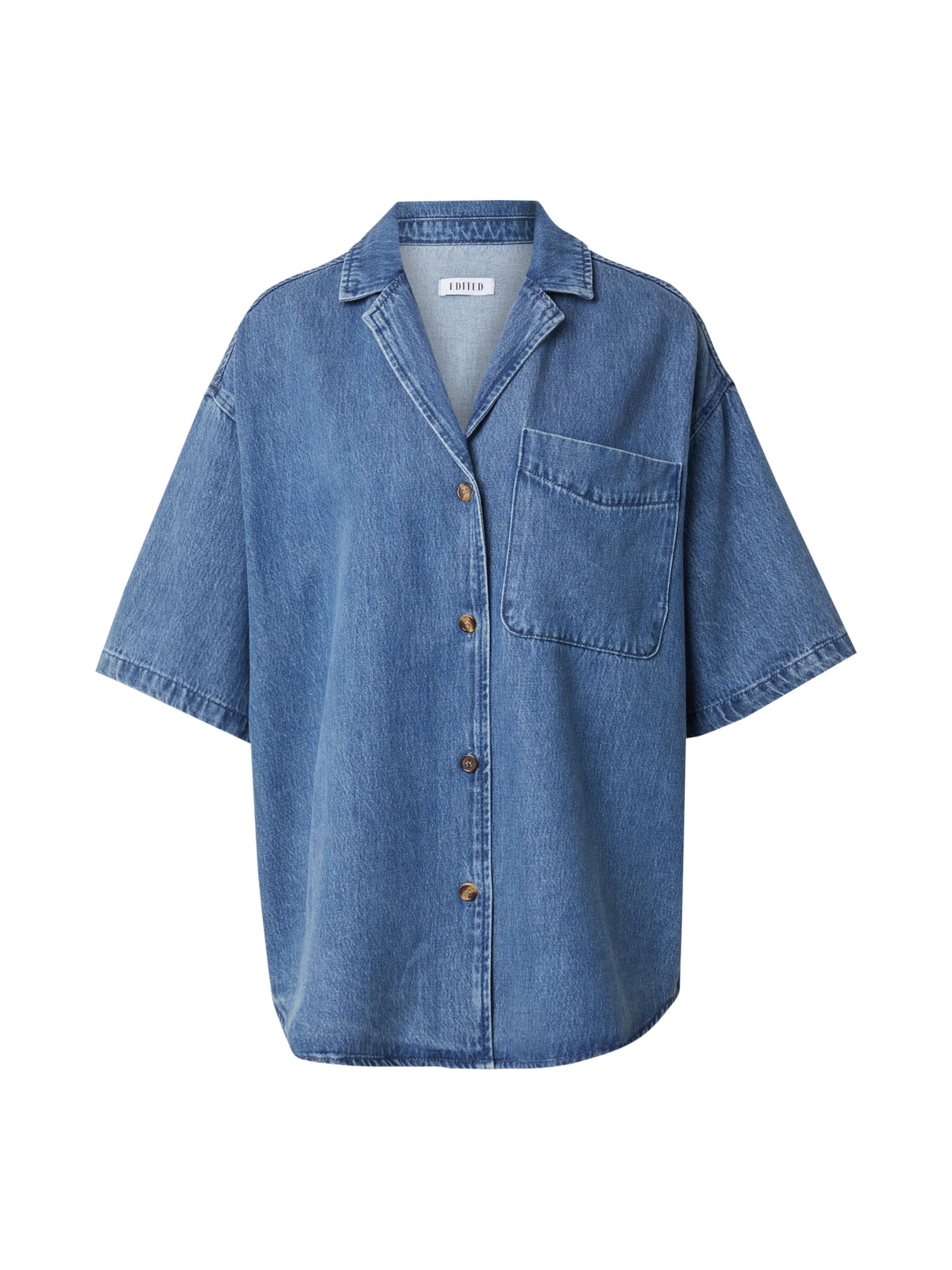 EDITED Bluse 'Pheline' in Blau: Vorderseite