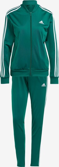 Costum de trening 'Essentials' ADIDAS SPORTSWEAR pe verde smarald / alb murdar, Vizualizare produs