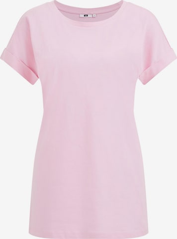 T-shirt WE Fashion en rose : devant