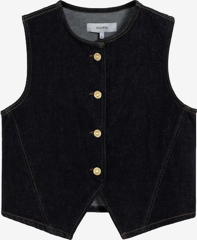 Scalpers Vest 'Japan' i S i black denim, Produktvisning