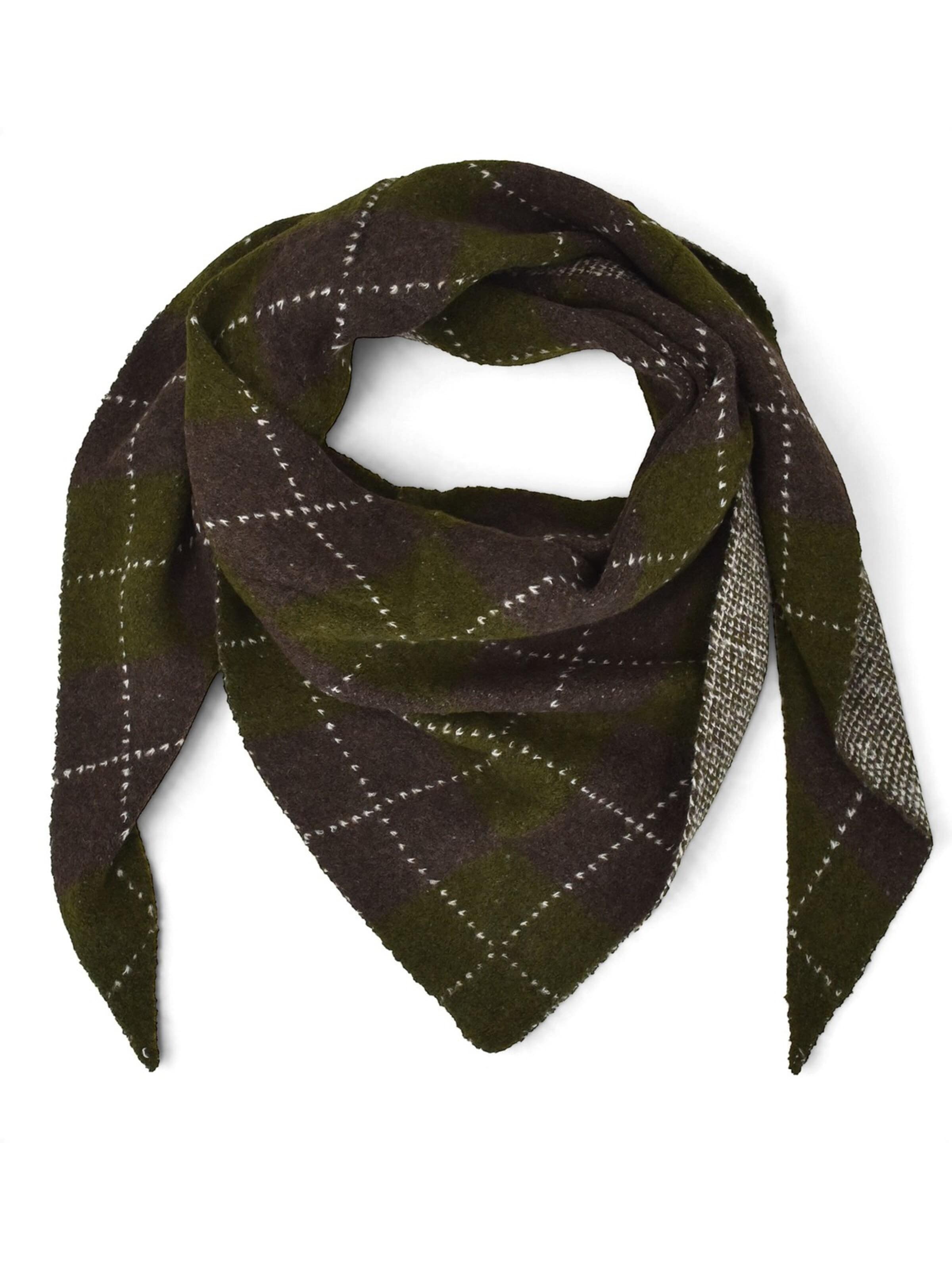 styleBREAKER Tuch 'Strick Dreieckstuch mit Argyle Muster & Wendeseite'‌‌‌‌‌‌ in Grün: Vorderseite