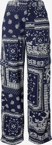 River Island Loosefit Cargobroek in Blauw: voorkant