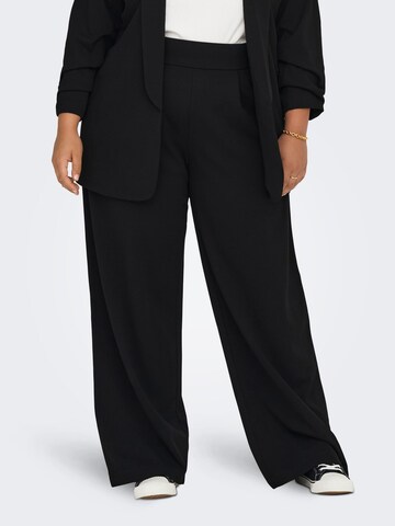 Wide Leg Pantalon ONLY Carmakoma en noir : devant