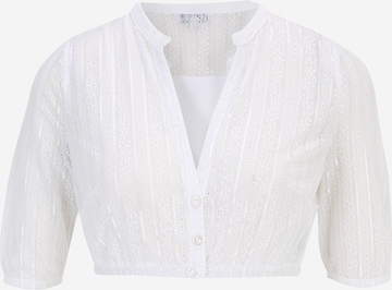 Blouse folklorique 'Ilse Linda' MARJO en blanc : devant