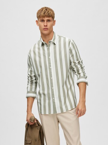 SELECTED Regular fit Button Up Shirt 'Redster' in Grey