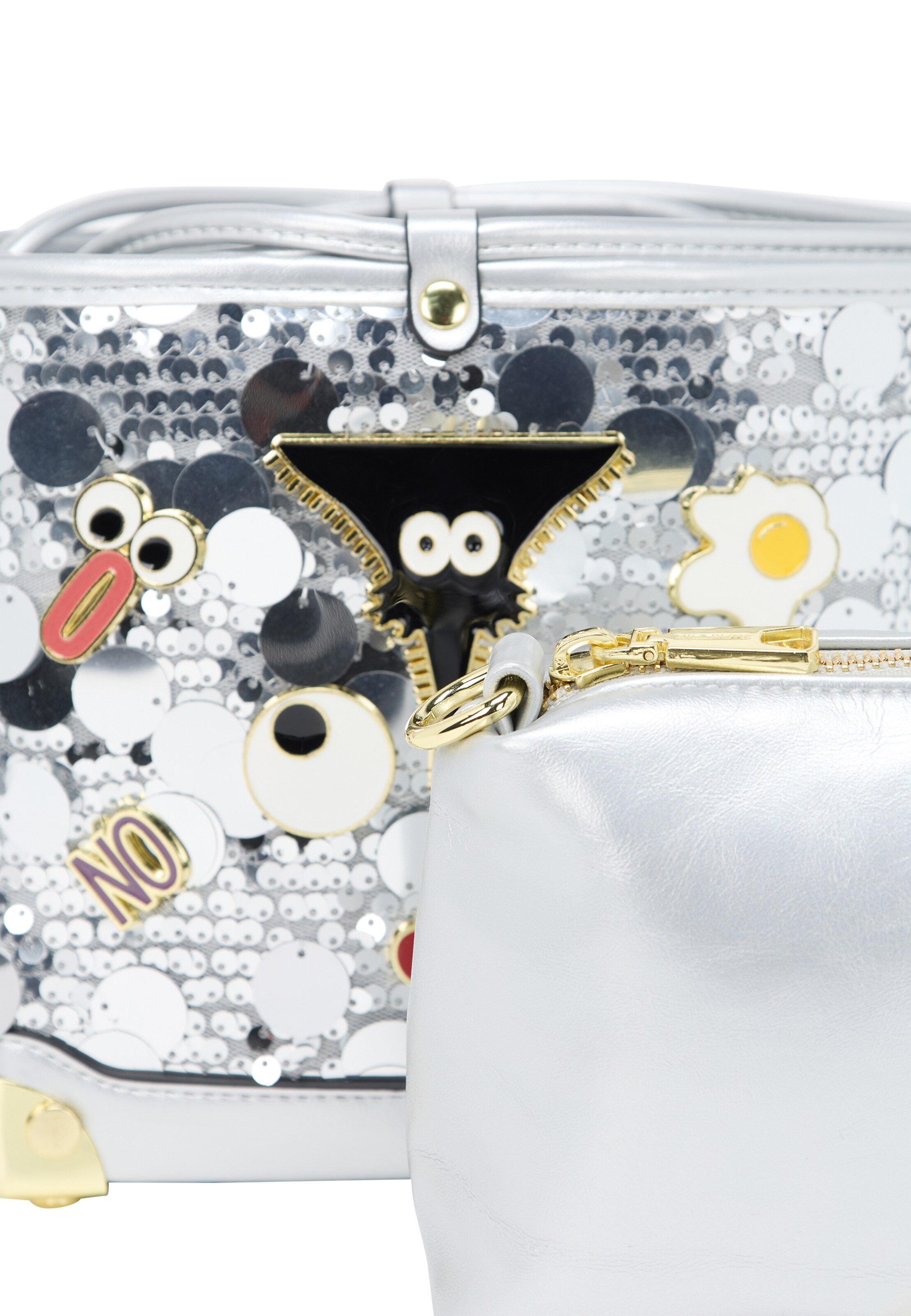 MYMO Сумка через плечо 'Pop Eyetheme' в Серебристый