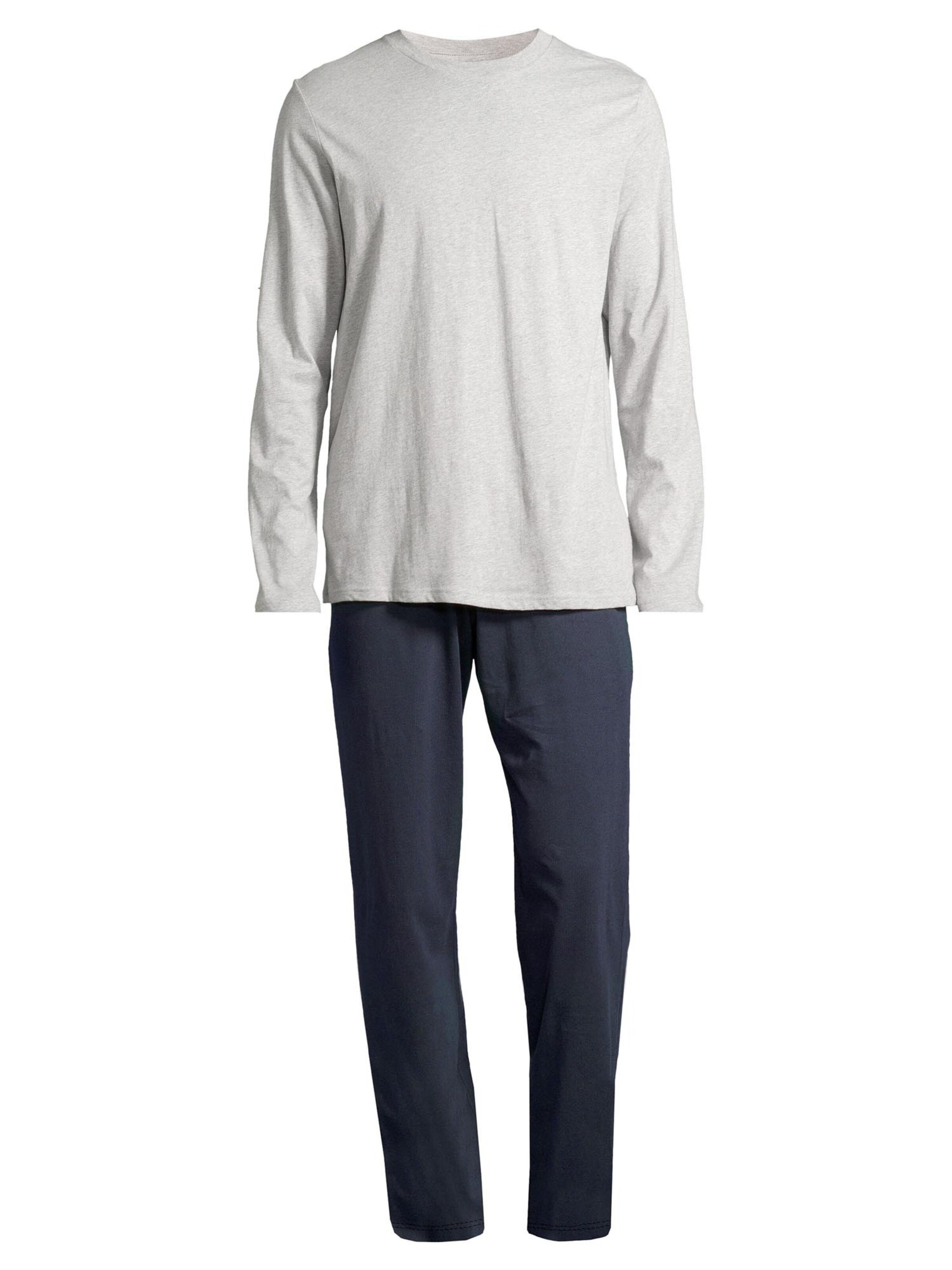 SCHIESSER Pyjama lang 'Night & Home' in Blauw: voorkant