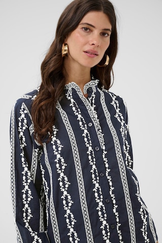 Chemisier 'Sabina' Cream en bleu