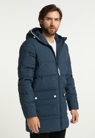 DreiMaster Maritim Winterparka in Blauw: voorkant