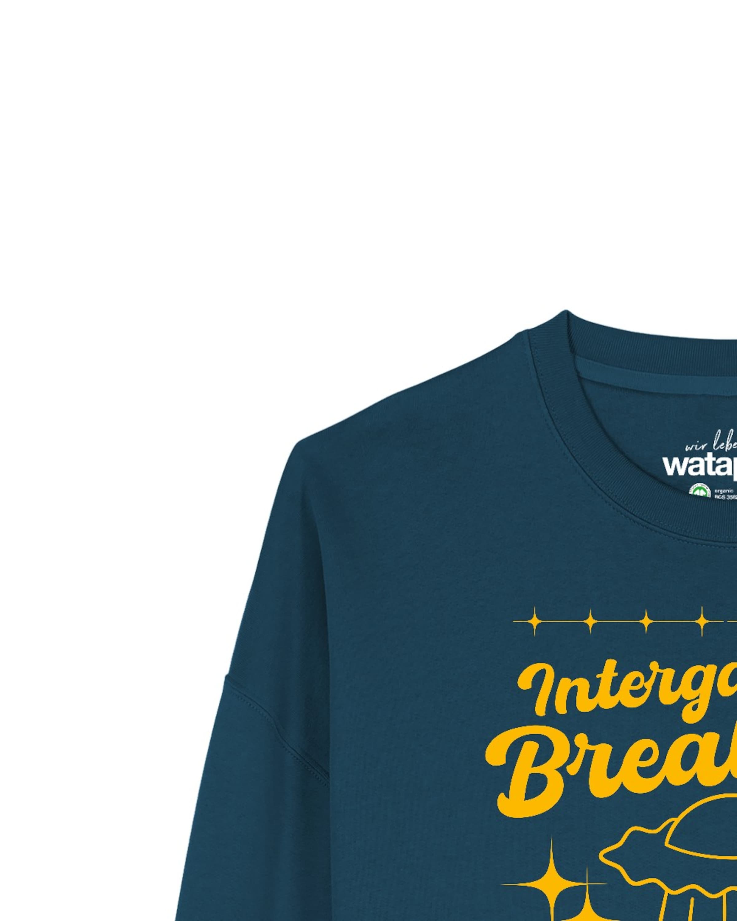 Watapparel Sweatshirt ' Intergalactic Breakfast ' in Groen