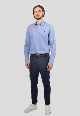 U.S. POLO ASSN. Regular Fit Langarmhemd in Blau