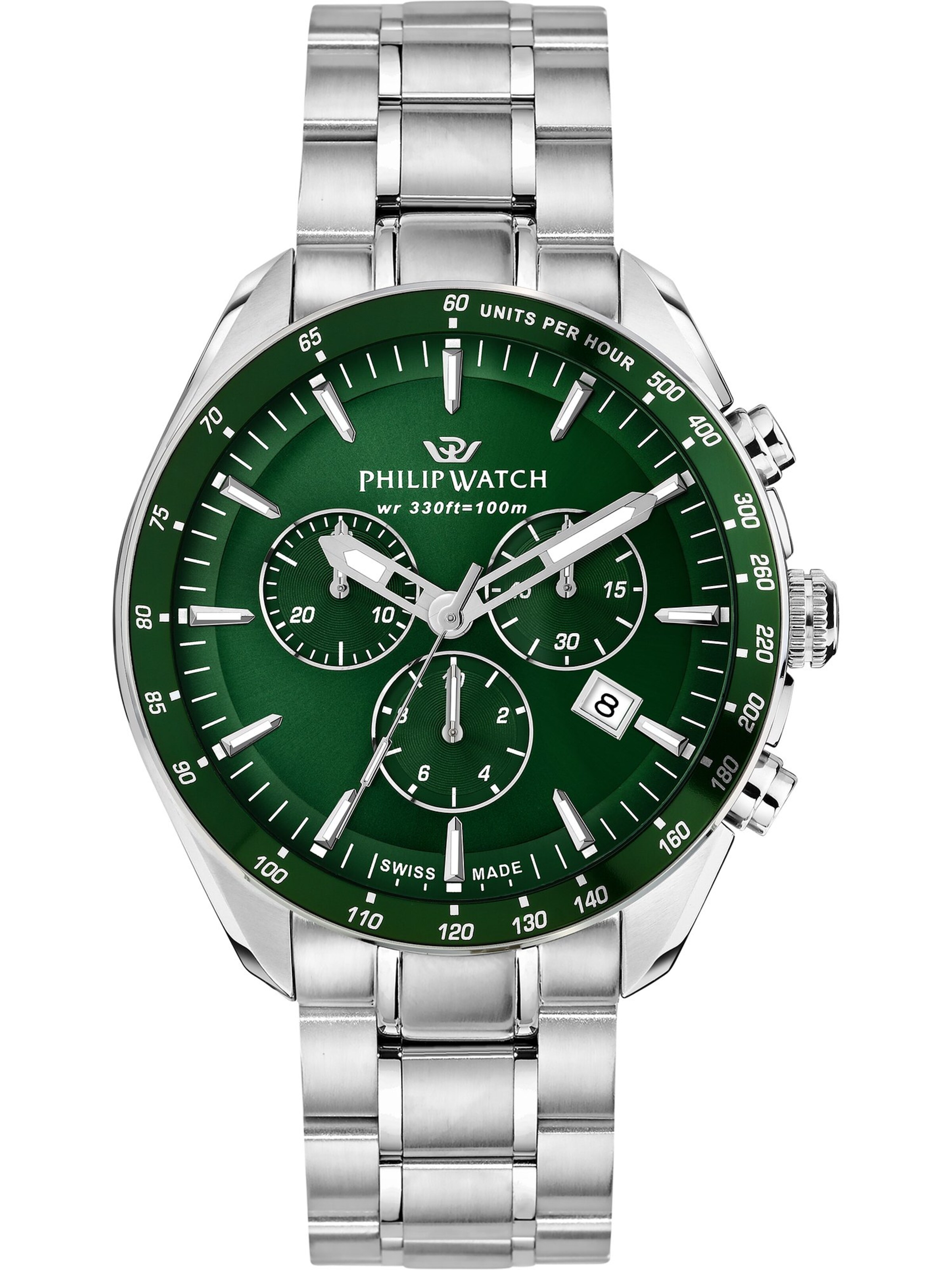 Philip Watch Analoguhr in Silber: Vorderseite