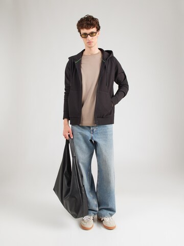 BOSS Sweatvest 'Saggy' in Zwart