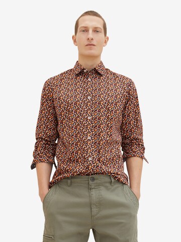 TOM TAILOR Regular fit Button Up Shirt in Orange