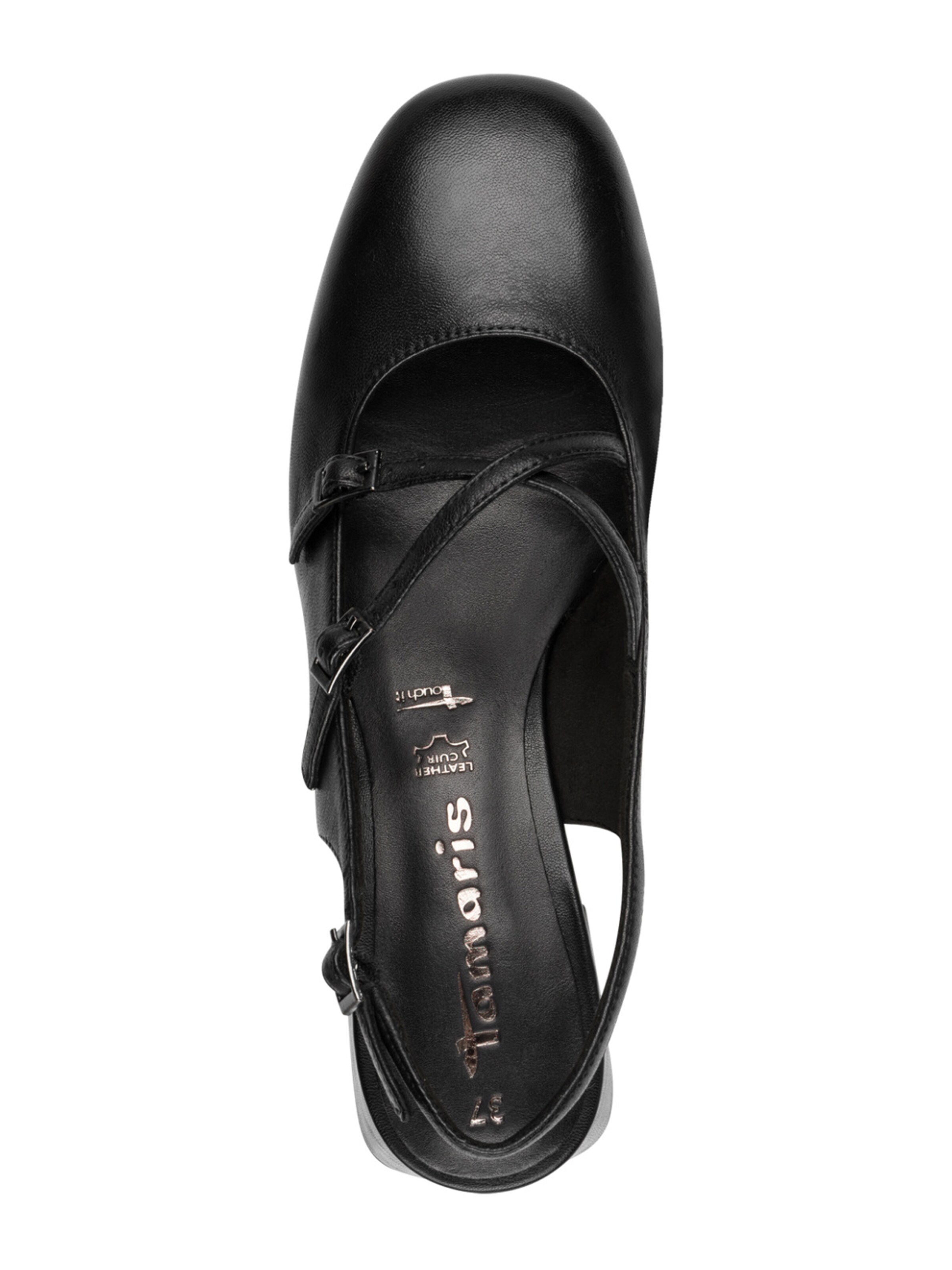 TamarisCipele s potpeticom i otvorenom petom - crna boja