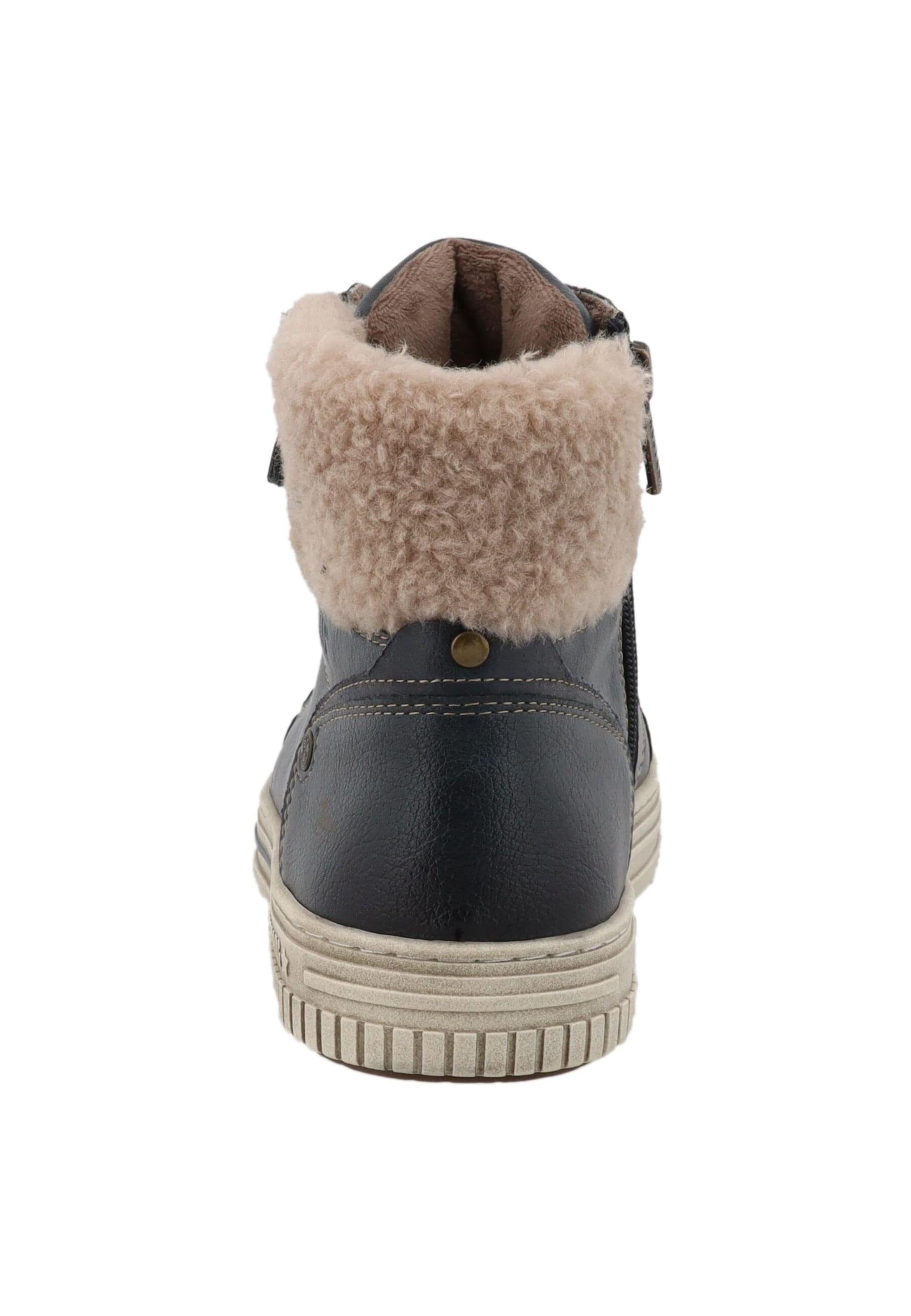 MUSTANG Šnurovacie členkové čižmy 'Janique' - Modrá