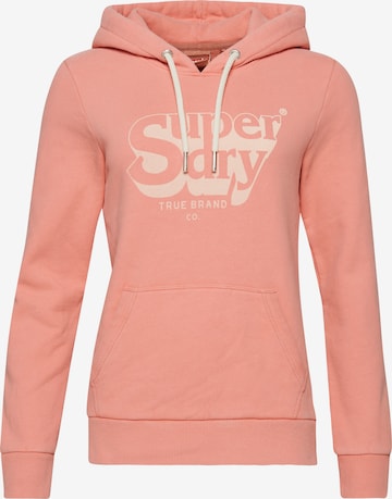 Sweat-shirt Superdry en rose : devant