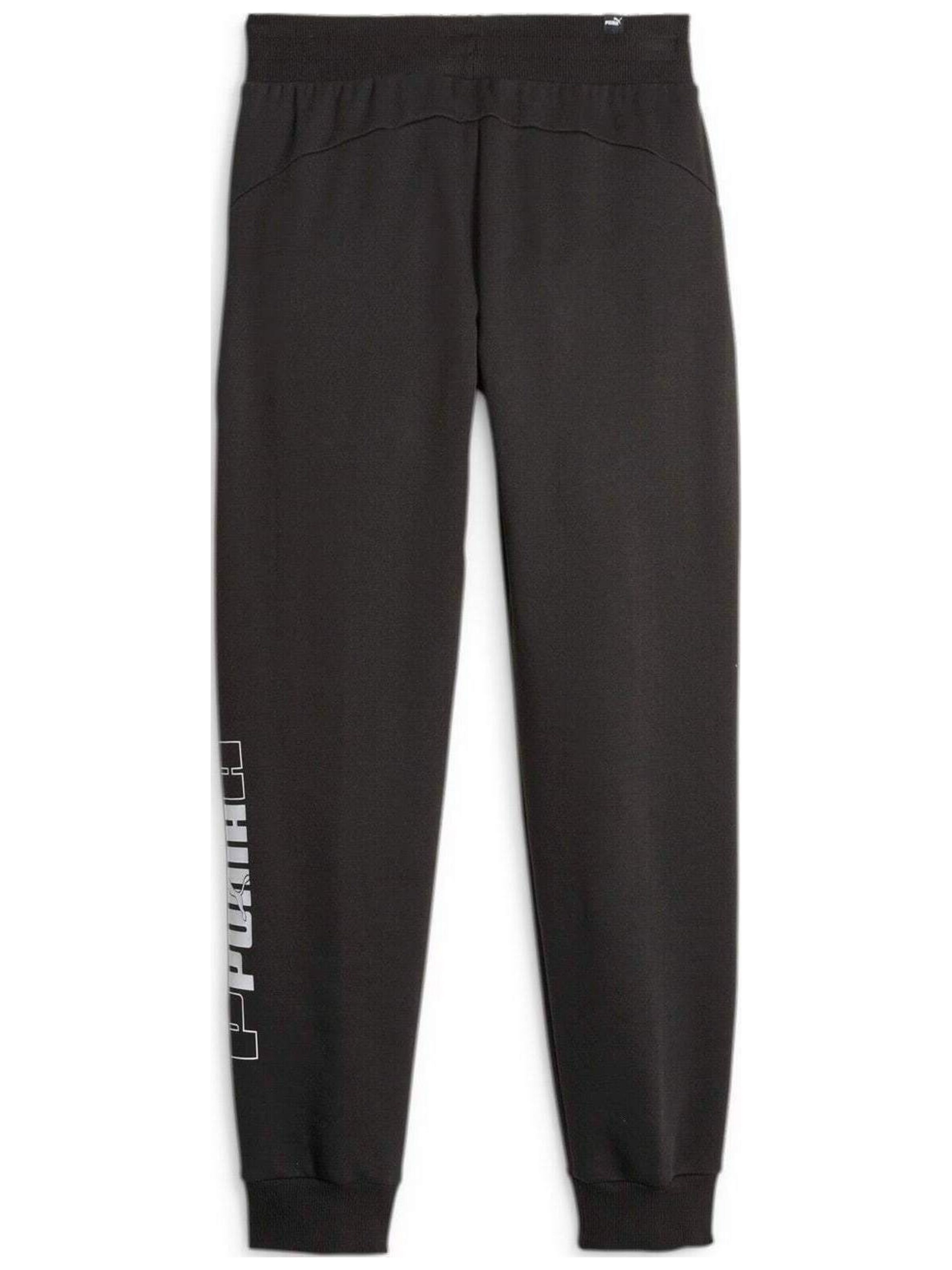 PUMA - regular Pantalón deportivo 'Puma Logo Printed Elastic Waist Active Joggers' en negro