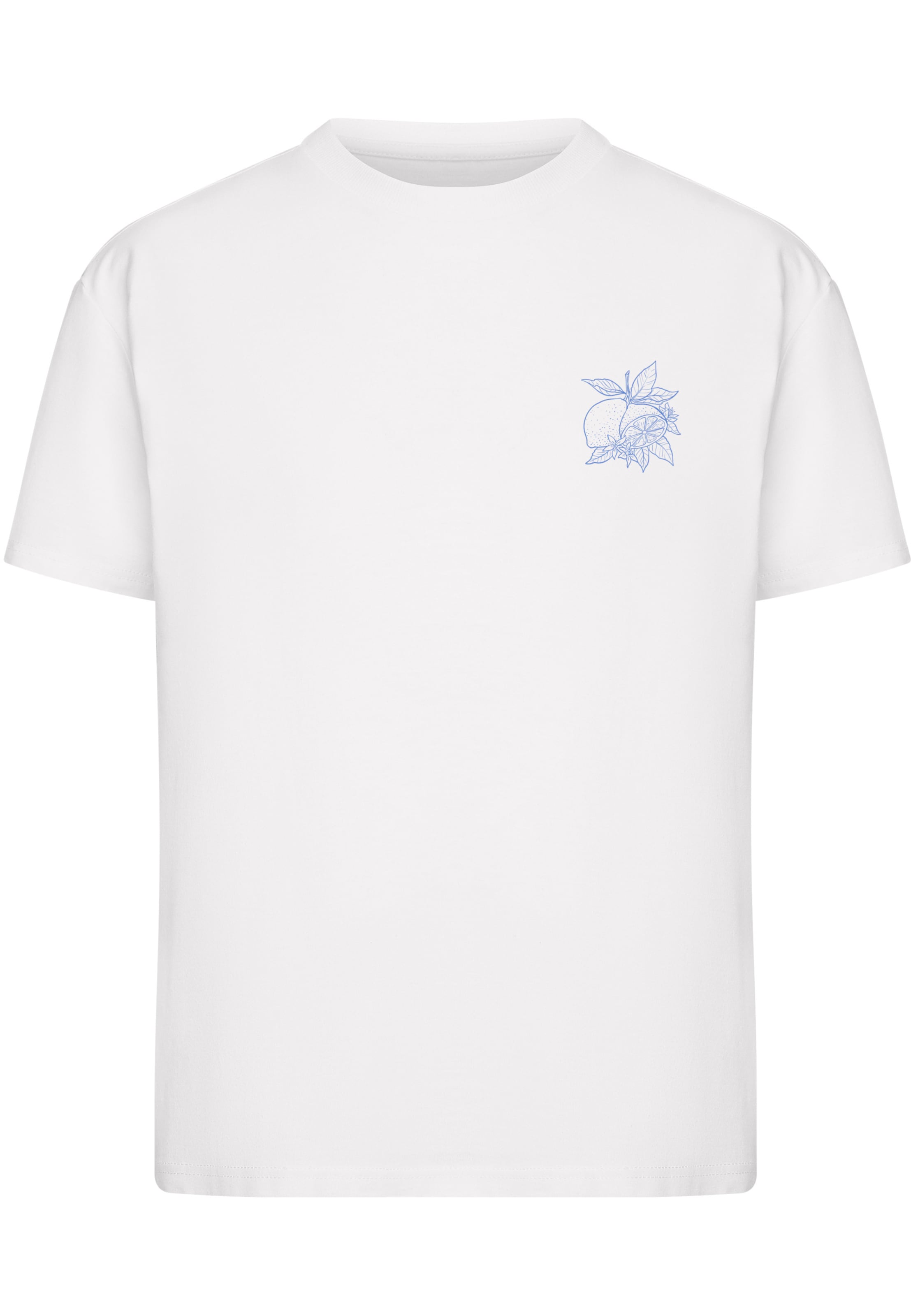 Maglietta 'Andalucia Espana Limon Fresco Citrus' di Miss Tee in bianco: frontale